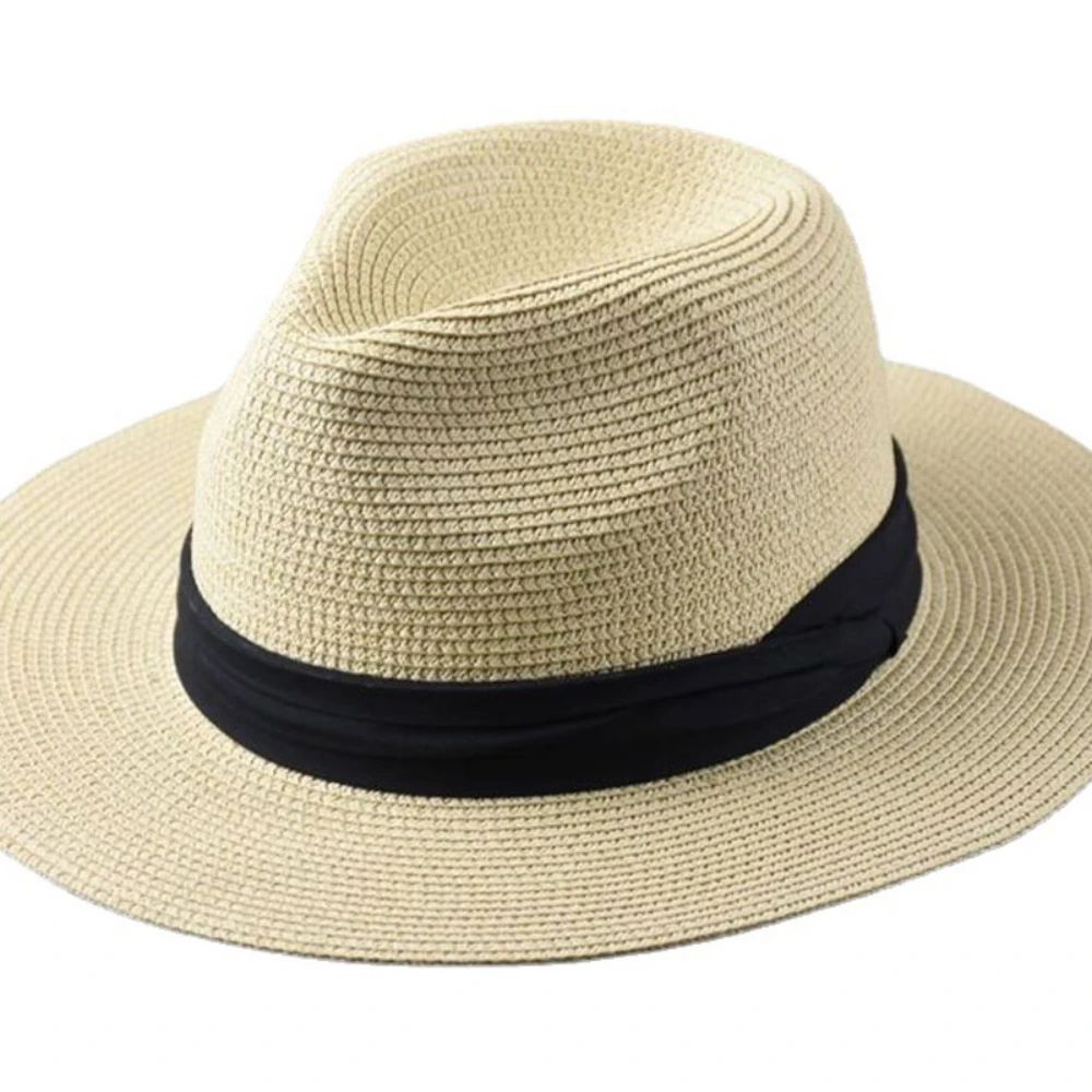 Over Size Straw Sun Hat for Men Big Head 62cm Panama Hats Male Outdoor Fishing Beach Foldable Jazz Top Hat Sunscreen Visor Hat