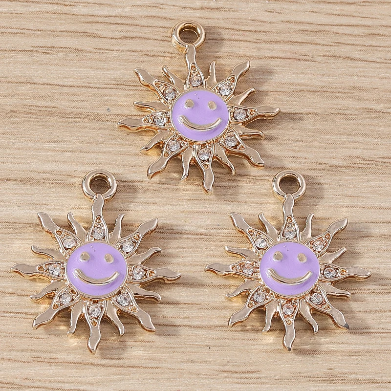 Tusember 10 Stück Bunte Strass-Kristall-Sonnenanhänger für Ohrringe, Halsketten, Handgemachter Modeschmuck, Zubehör – Detail 11
