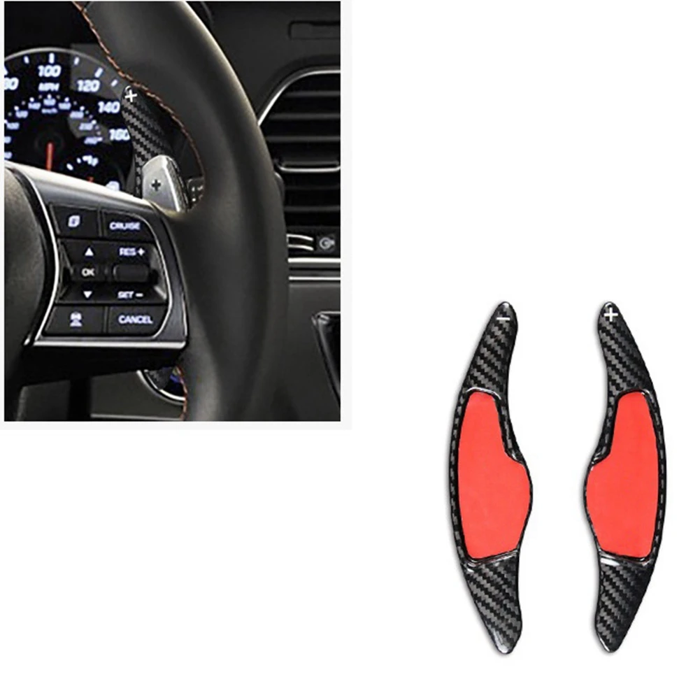 Real Carbon Fiber for Hyundai Sonata LF 9Th 2015-2019 Car Steering Wheel Paddle Shifter Extension Cover Accessories