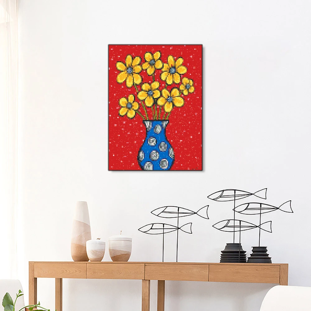 Flower 5D DIY Diamond Painting Set Art Cross Stitch Diamond Embroidery Round Diamond Mosaic Children DIY Home Decoration Gift