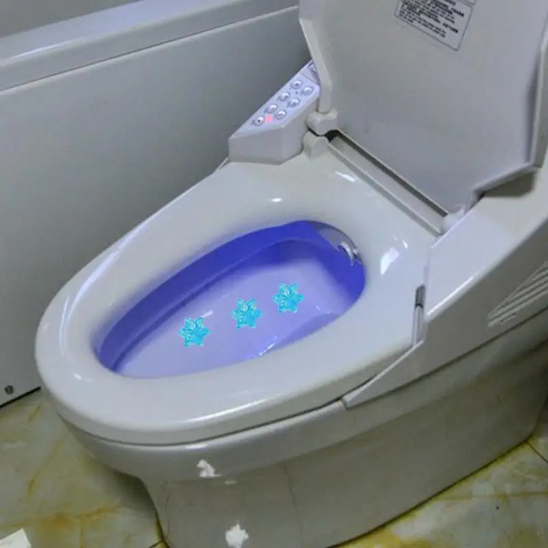 Toilet Bowl Flower Stamps 4pcs Fast-Acting Toilet Odour Removal Flower Gel Home And Public Toilets Cleaning Refreshing Gel