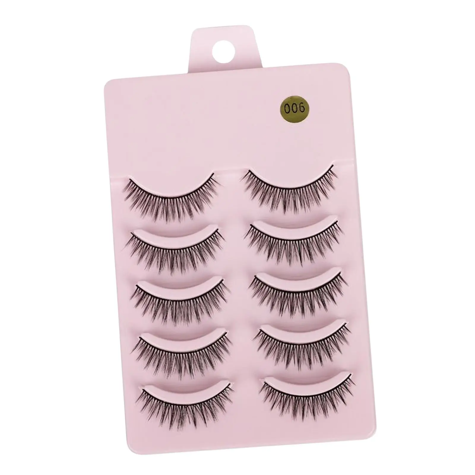 Homegardentool Spiky False Eyelashes Makeup Lash Strip 3D 5 أزواج للحفلات الراقصة #4