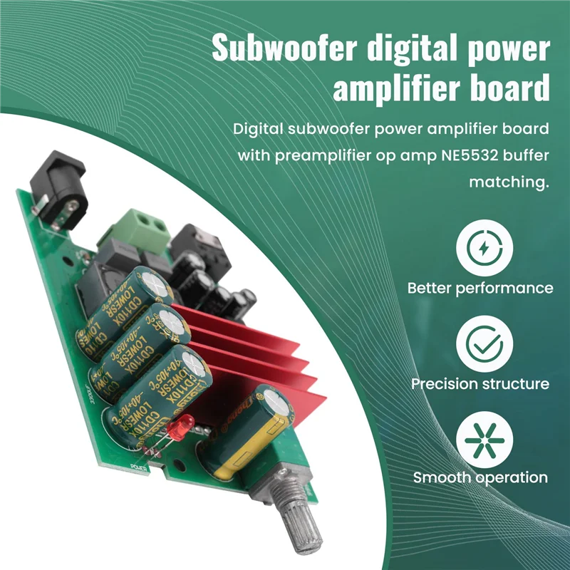 TPA3116D2 Subwoofer Digital Power Amplifier Board TPA3116 Amplifiers 100W Audio Module NE5532-TCES