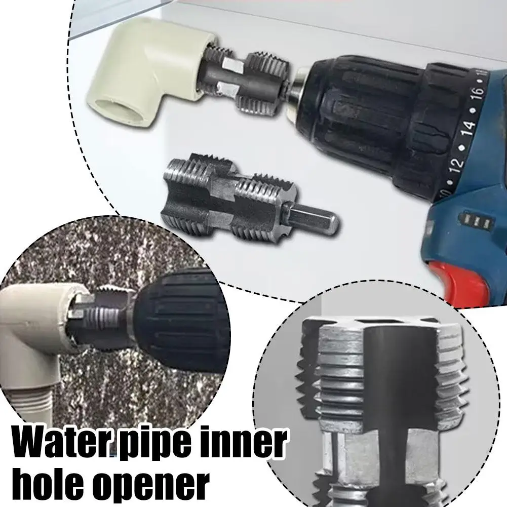Abridor de rosca interna de tubería de agua PPR, 4 puntos, 6 puntos, para grifo de rosca de tubo de plástico PVC, taladros eléctricos manuales, herramientas manuales T0A1