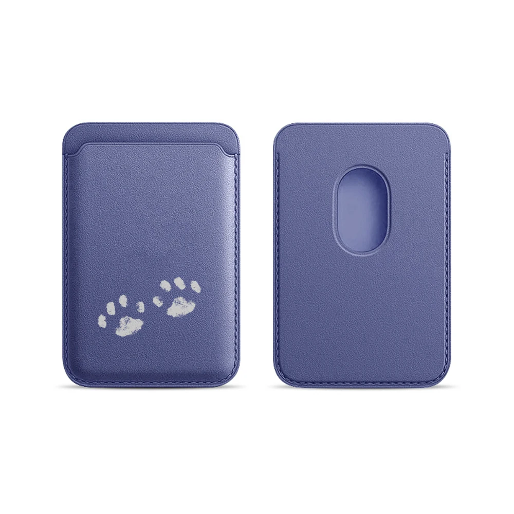 Niedliche Paw Bean Leder-Kartenhülle Handy-Kartenhalter Magnetische Hülle Geeignet für alle iPhones mit Magsafe-Kartenfunktion Handy-Rückentasche – Detail 15