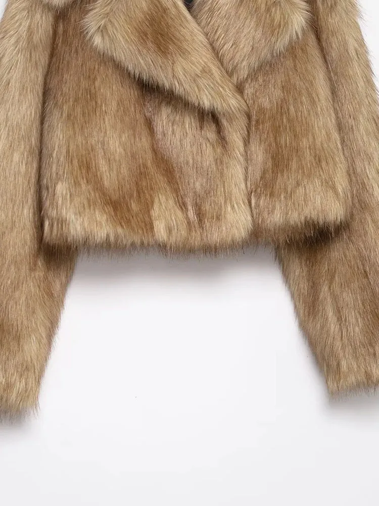 Donna 2025 Winter Chic Street Girls Giacca in pelliccia sintetica Donna Brand Fashion Fluffy Cappotto in pelliccia di volpe Capispalla femminile di lusso