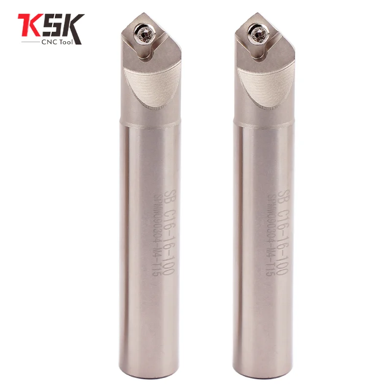 1pcs 45 degree SB C16-16-110 Chamfer Cutter CNC Lathe Milling Cutter SPMW090304 inserts chamfer End mill holder