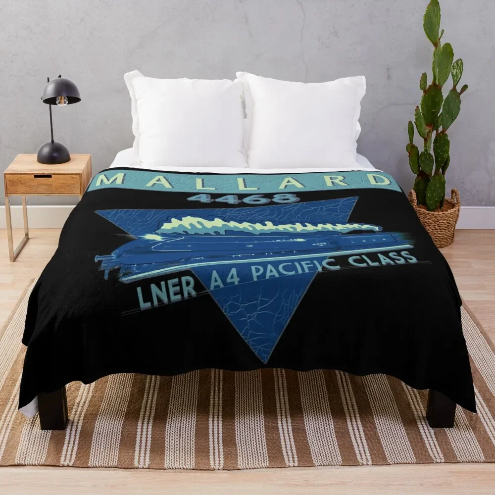 

The Legendary Mallard Pacific Class Steam Train Locomotive Engine Throw Blanket Thermals For Travel fluffy Giant Sofa Blankets