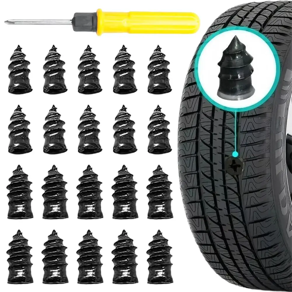 

QuickFix RapidSeal Tire Repair Kit: 60pcs Durable Rubber Screw Plugs - Easy DIY Puncture Seal For All Vehicles Accessories