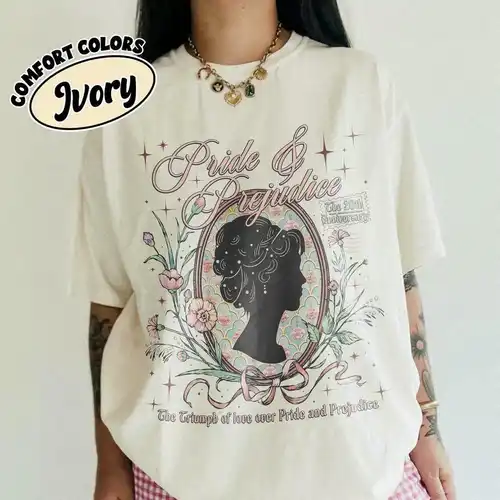 Imagen 2 del producto Camiseta Unisex cómoda de orgullo y prejuicio para fanáticos, camiseta de chica obstinada y fuerte, camisa de libros de fantasía, sudadera divertida, ropa de calle