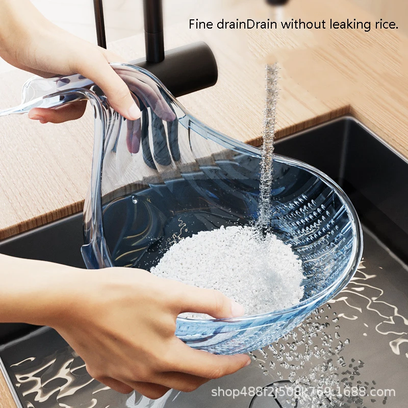 Drain Basket Bpa Free Vegetable Washing Basket With Handle Drainage Holes For Fruit Cleaning Multifunctional Food Grade Basin