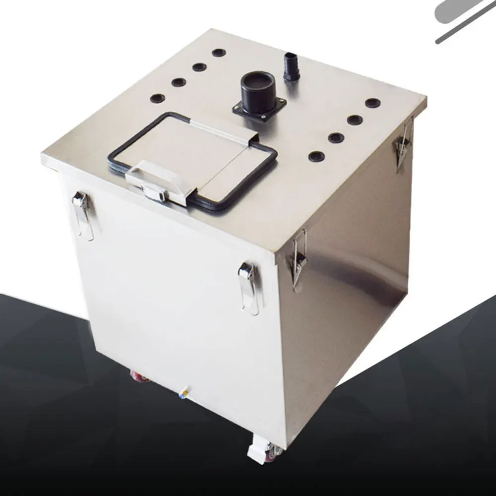 Barril de fornecimento de pó centralizado de aço inoxidável, máquina de pulverização eletrostática quadrada, barril de pó de máquina de pulverização de plástico