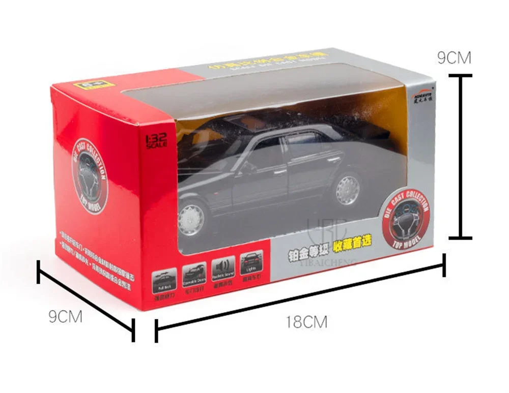 1:32 Benz S-W140 Alloy Diecast Car Model Toy Metal Body Plastic Chassis Rubber Tire With 4 Doors Opened Pull Back Kids Gifts