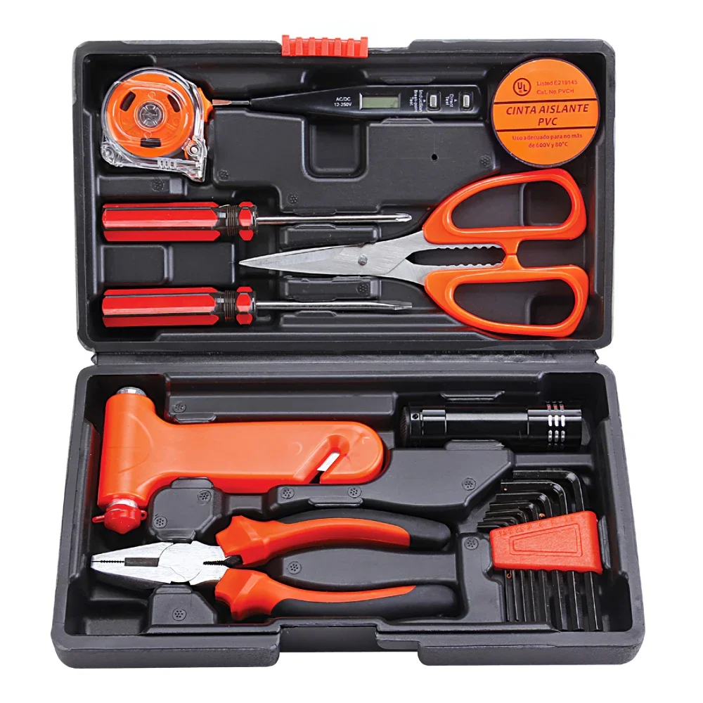 

18Pcs Hand Tool Set Wire Pliers Car Hammer Electrician Pen Phillips Screwdriver Professional Home Repair Kits With Tool Box