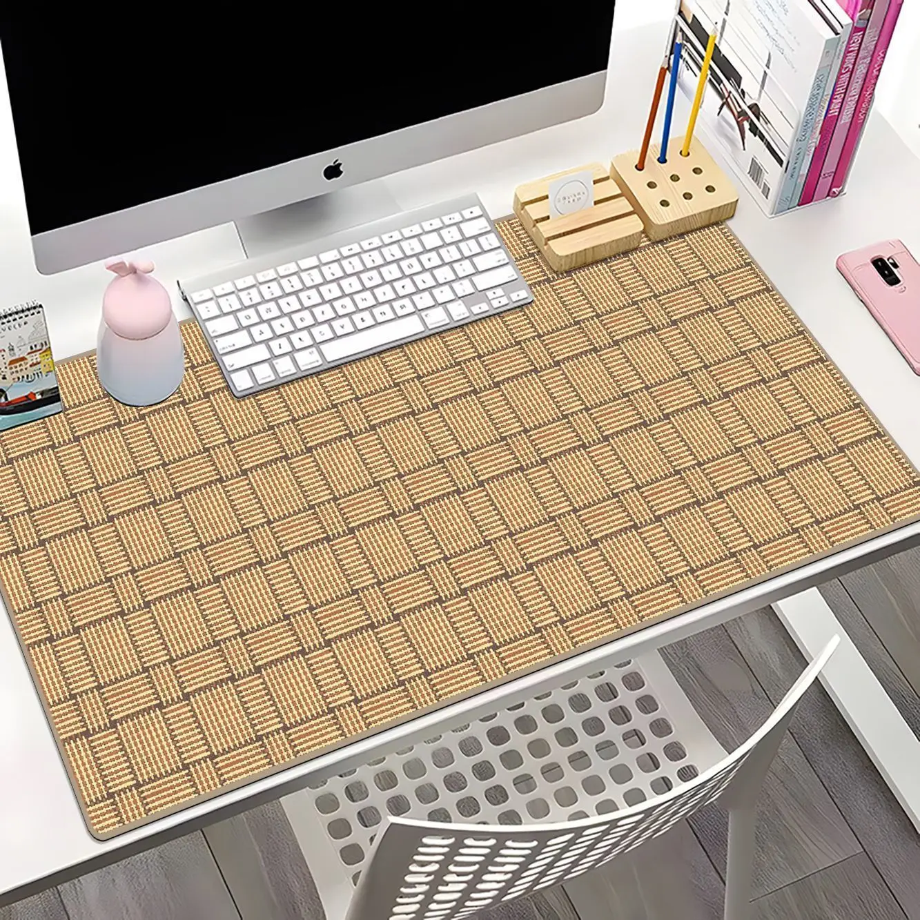 Summer Mat Keyboard and Mouse Pad Cool Oversized Table Pad Dormitory Bedroom Computer Desk Keyboard Pad Washable Ice Cooling Pad