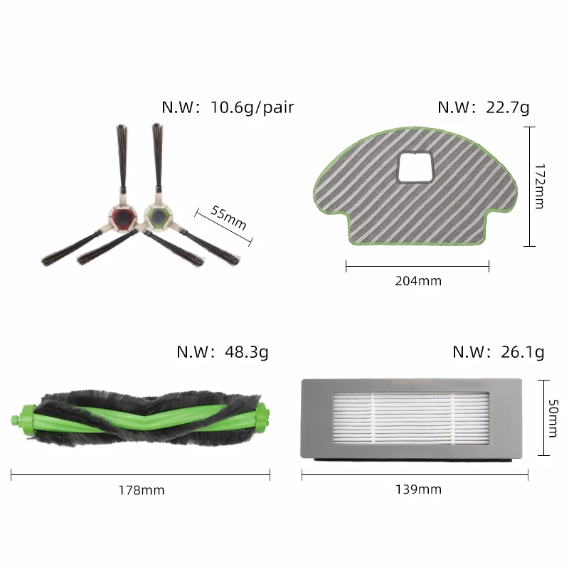 Hoofdborstel Hepa Filter Dweildoeken Onderdelen Voor Irobot Roomba Combo 111 / 113 R113840 R1138 Robotaccessoires