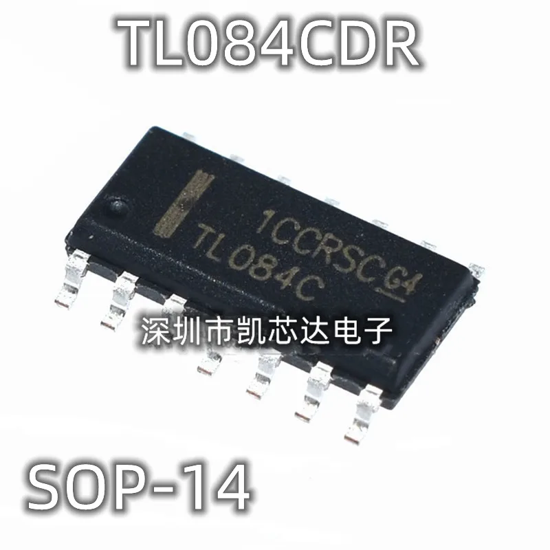 10pcs/lot TL084CDR TL084C TL084 SMD SOP-14 Quad Operational Amplifier new original In Stock