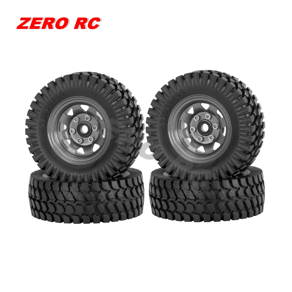 KEEDA 1,55″ Roues Beadlock Et Pneus Caoutchouc Pour RC Crawler 1/10 – Jantes Alliage – Compatible Tamiya CC01, CC02, LC70, MST JIMNY, AX90069 – Jaune