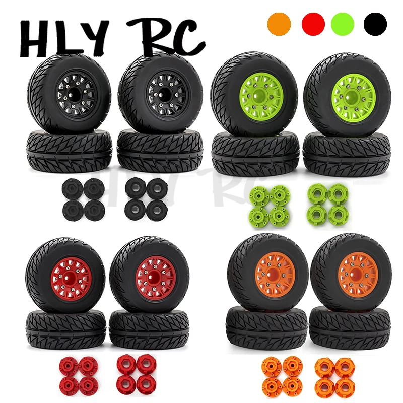 

4Pcs 110mm 1/8 1/10 Short Course Truck Tire with 12mm 14mm 17mm Wheel Hex for Slash ARRMA SENTON Vkar SCTX10 HPI RC Car