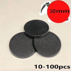 50mm Gaming Miniatures Plastic Round Bases for Wargames  20-100pcs