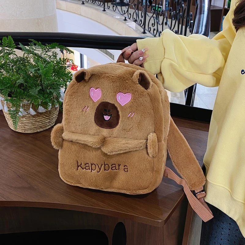 Schattige pluche dieren Capibara Capybara pluche rugzak Veelzijdige studentenschooltas