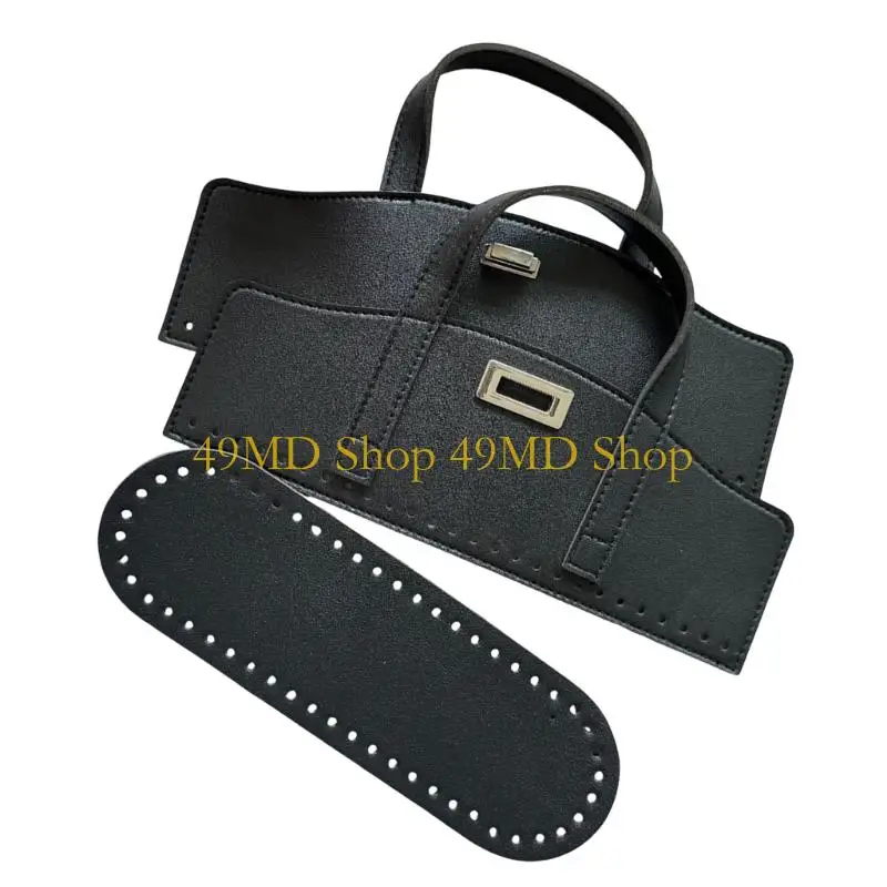 49MD Multifunctional Straw Bag With Double Straps And Base PU Leather Bag Accessory For Everyday Essential