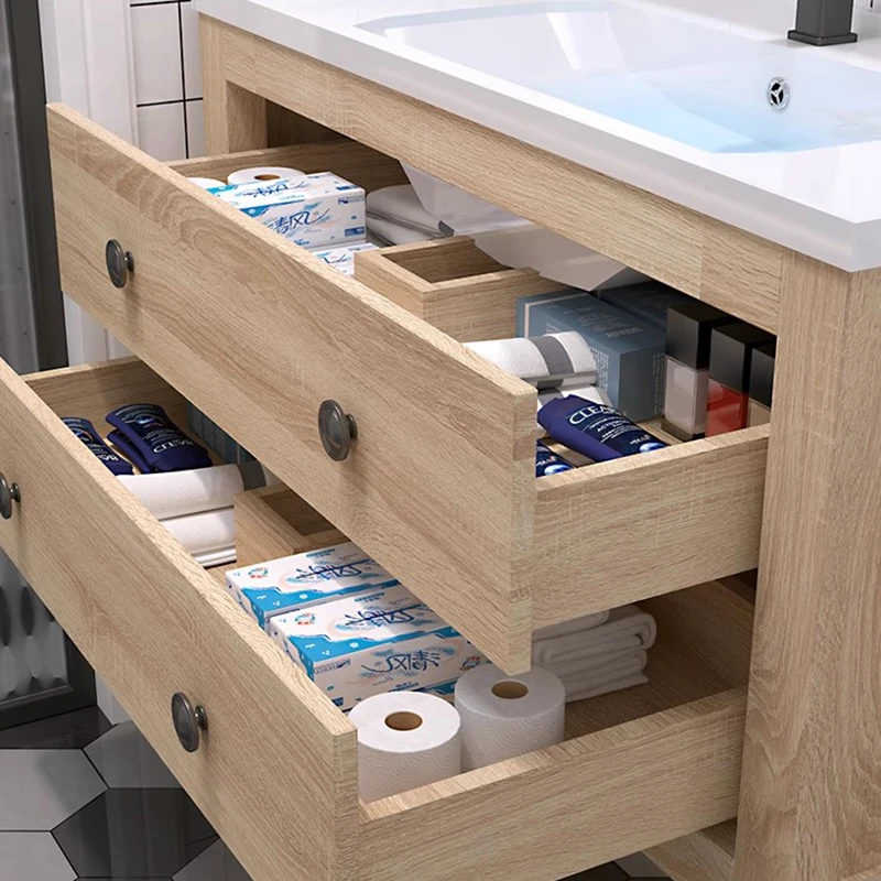 خزانة المرحاض الصينية العطور مرآة الحائط المنظم الطابق خزانة خشبية زينة العناية بالبشرة Gabinete أثاث المنزل #5