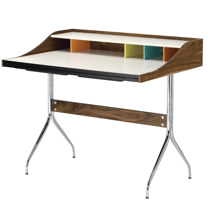 Modern Colorful Stainless Steel Foot Featured Office Desk Nelson SWAG Leg Desk Personalized Desk