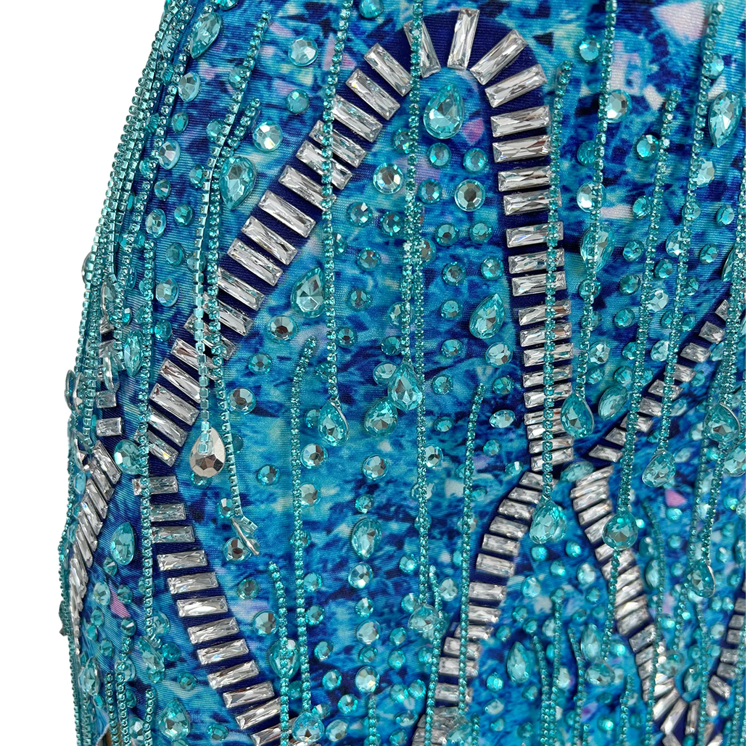 Nightclub Party Dance Show Super Mini Skirt Top and Bottom 2Piece Set Sexy Spicy Girl Sparkling Rhinestone Stage Outfit Caodi - Image 6