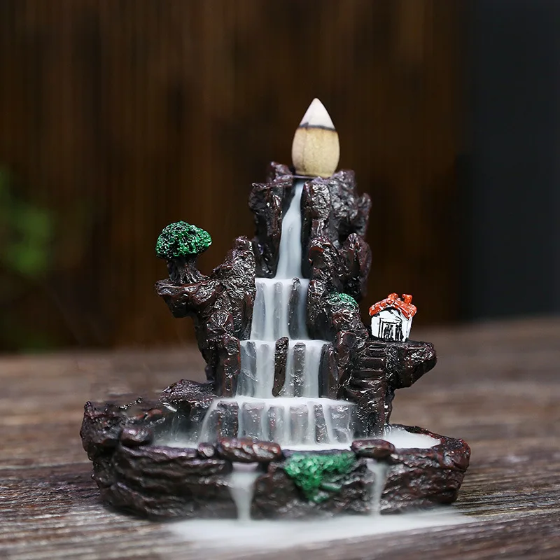 150pcs Magic Backflow Incense Cones Sandalwood Rose Tower Incense Cloud Waterfall Smoke Showpiece Home Decor Gift