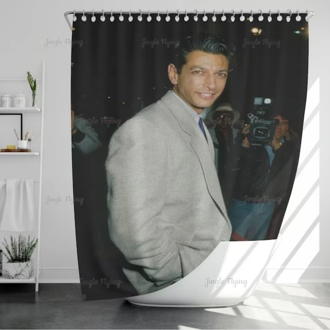 Renowned Celebrity Artwork Bathroom Home Decoration Jeff Goldblum Portrait Shower Curtain Decoration