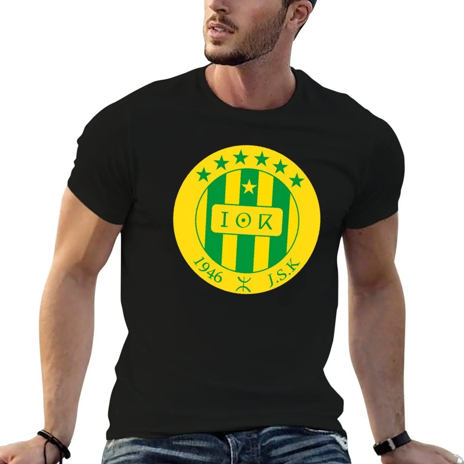 JSK Jeunesse Sportive de Kabylie JS Kabylie Tizi Ouzou T-shirt décontracté à manches courtes pour les vacances