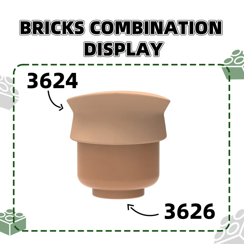 Wange 50G/238Pcs 3624 Policemen Hat Building Blocks Moc City Police Accessories Compatible with Bricks DIY Children Toys Gift Bo