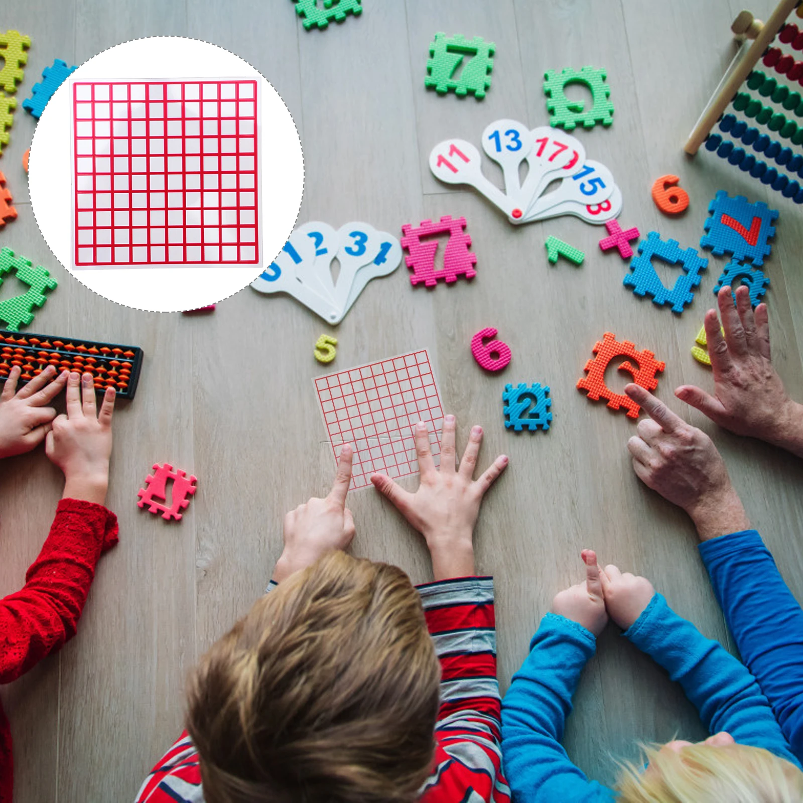 

10Pcs Transparent Plastic Square Grid Plates Area Measuring Sheets 1Cm Grid Math Education Teaching Props Area Measuring Devices