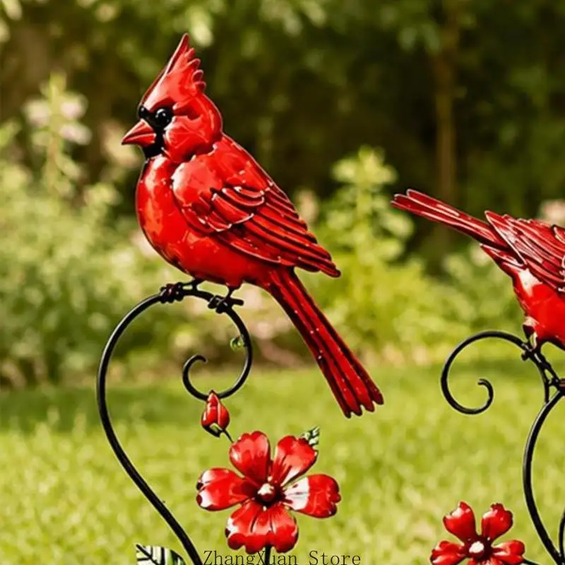 Vogelpfähle, 4-teiliges Set für Rasenpräsentation Freien und Vorgarten, Hinterhof, 3 x – Detail 5