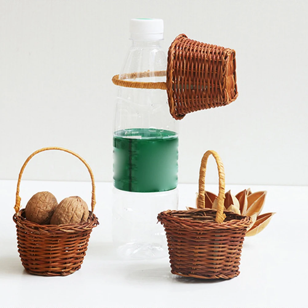 

Christmas Basket 12x7cm Mini Children Storage Tidy Home Decor DIY Photo Props Eco Friendly Safe Creative Desktop