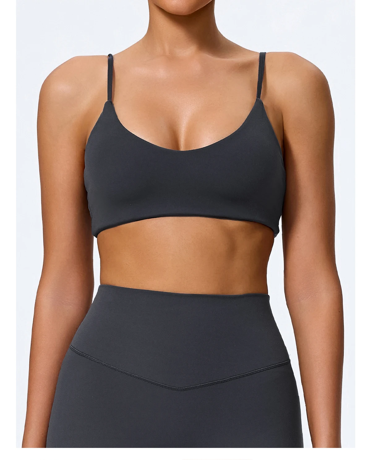 Ctenkevet Sommer Neu Damen U-förmiger Bandeau-Sport-BH für Fitness, Yoga und Workout – Rückenfreies Crop-Top für Frauen – Detail 20