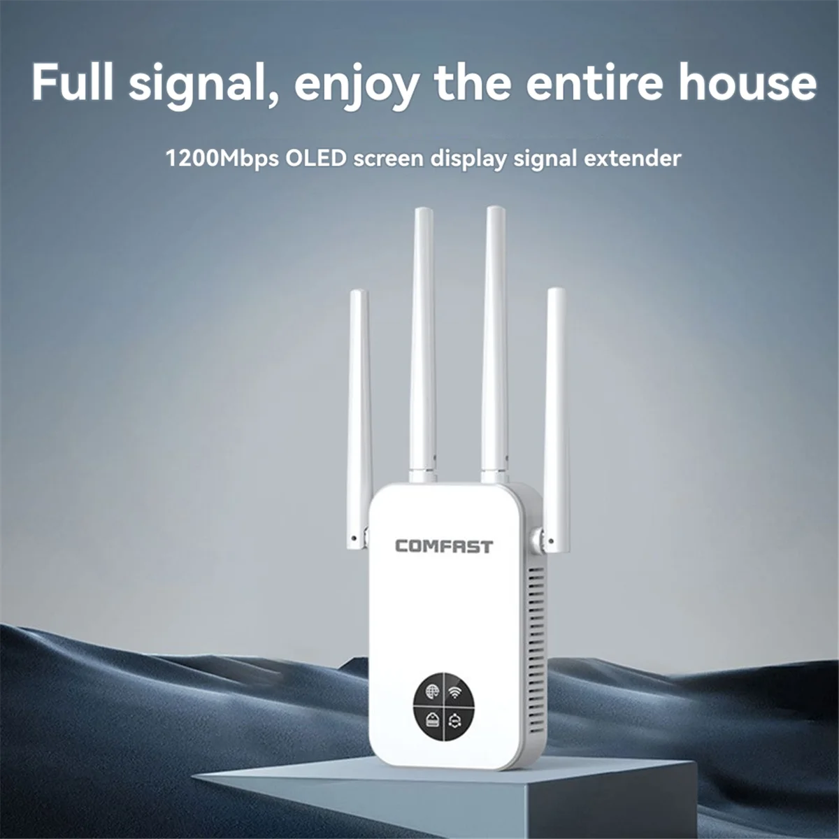 B74A  1200Mbps WiFi Extender 5GHz Wireless Repeater 2.4G 300Mbps WiFi Range Signal Booster Amplifier Extenders Repetetidor US