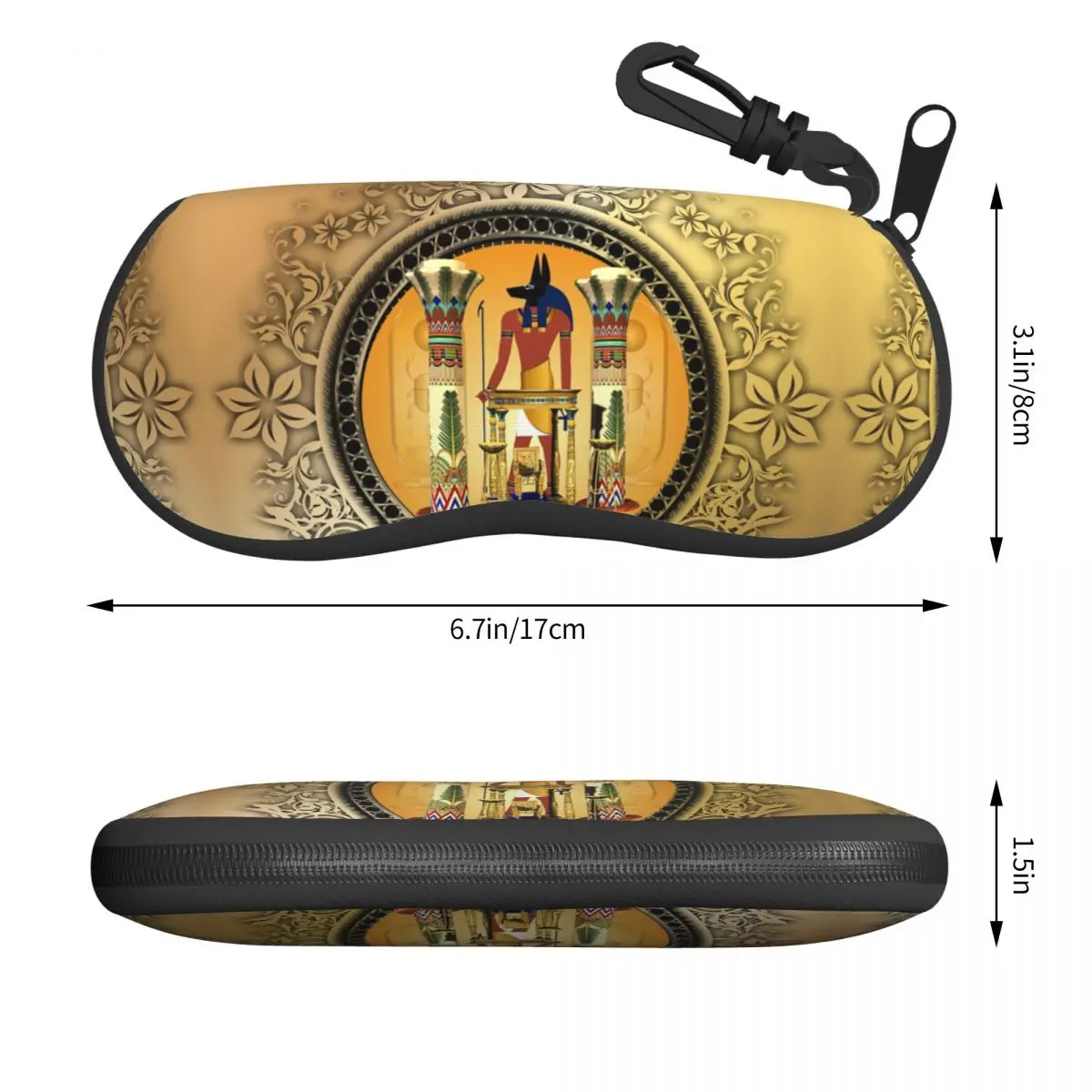 Ancient Egyptian Anubis Shell Eyeglasses Protector Cases Cool Sunglass Case Egyptian Gods Pharaoh Glasses Pouch