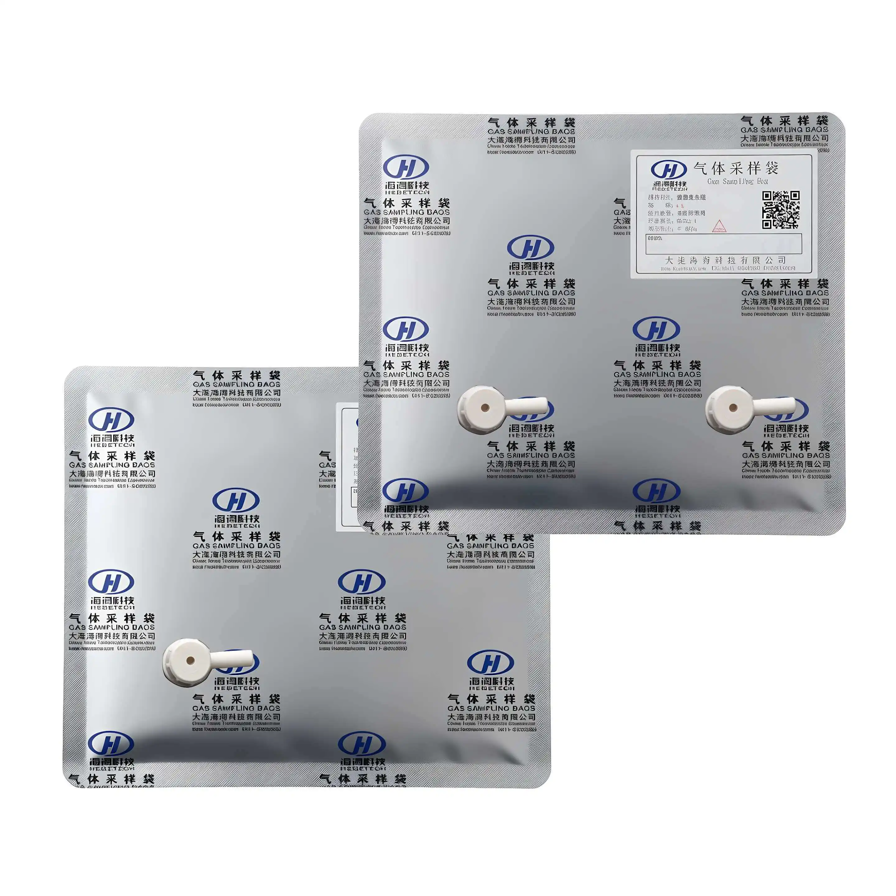 Aluminum foil sampling bag gas sampling single double-sided valve aluminum foil sampling bag collection bag 0.1/0.2/0/30.5/1/2/3