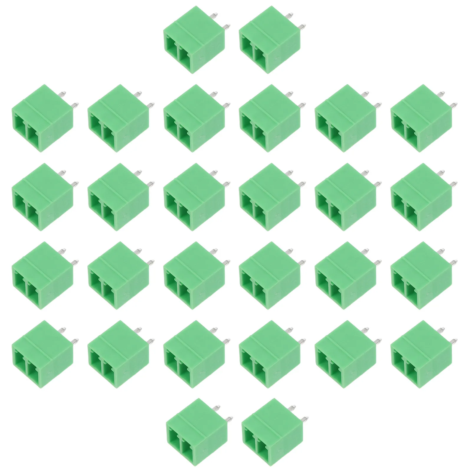 50Pcs Pcb Mount Terminal Block Connector Pitch Screw Plug-in Female Socket Electrical Wiring Connector for Industrial Control