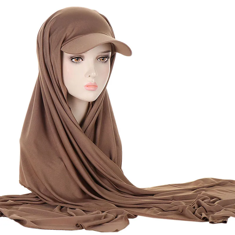 Four Seasons suitable for women\'s brim type scarf hat hat with a turban Muslim scarf hat