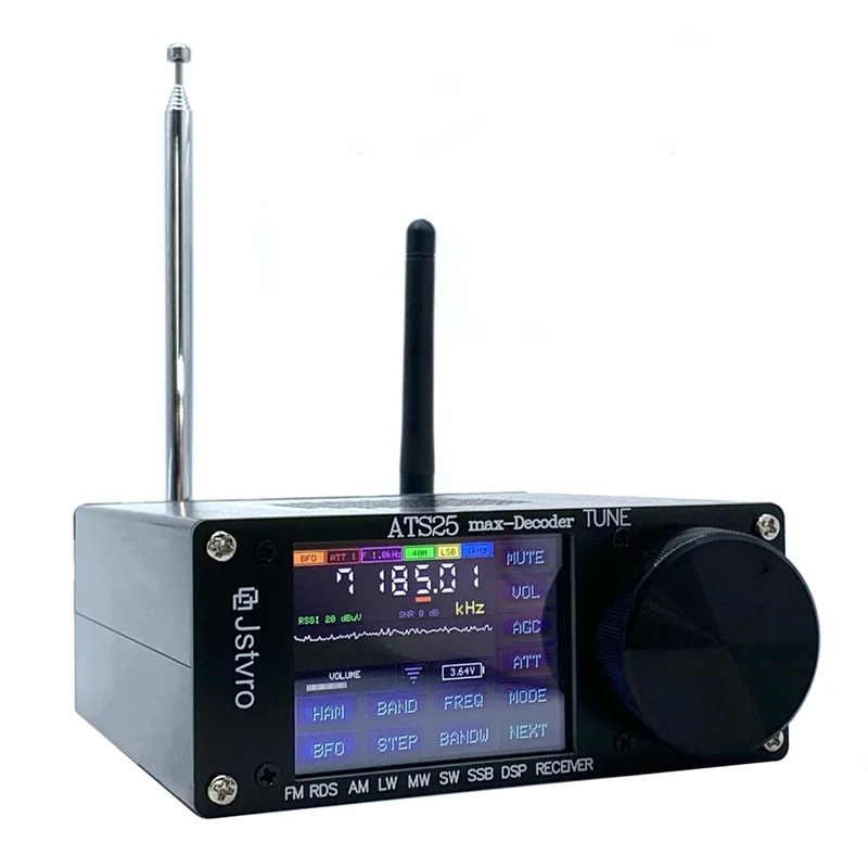 New ATS25Max RDS Function Decoder Si4732 Full-Band Radio Receiver with Spectrum Scanning DSP Receiver