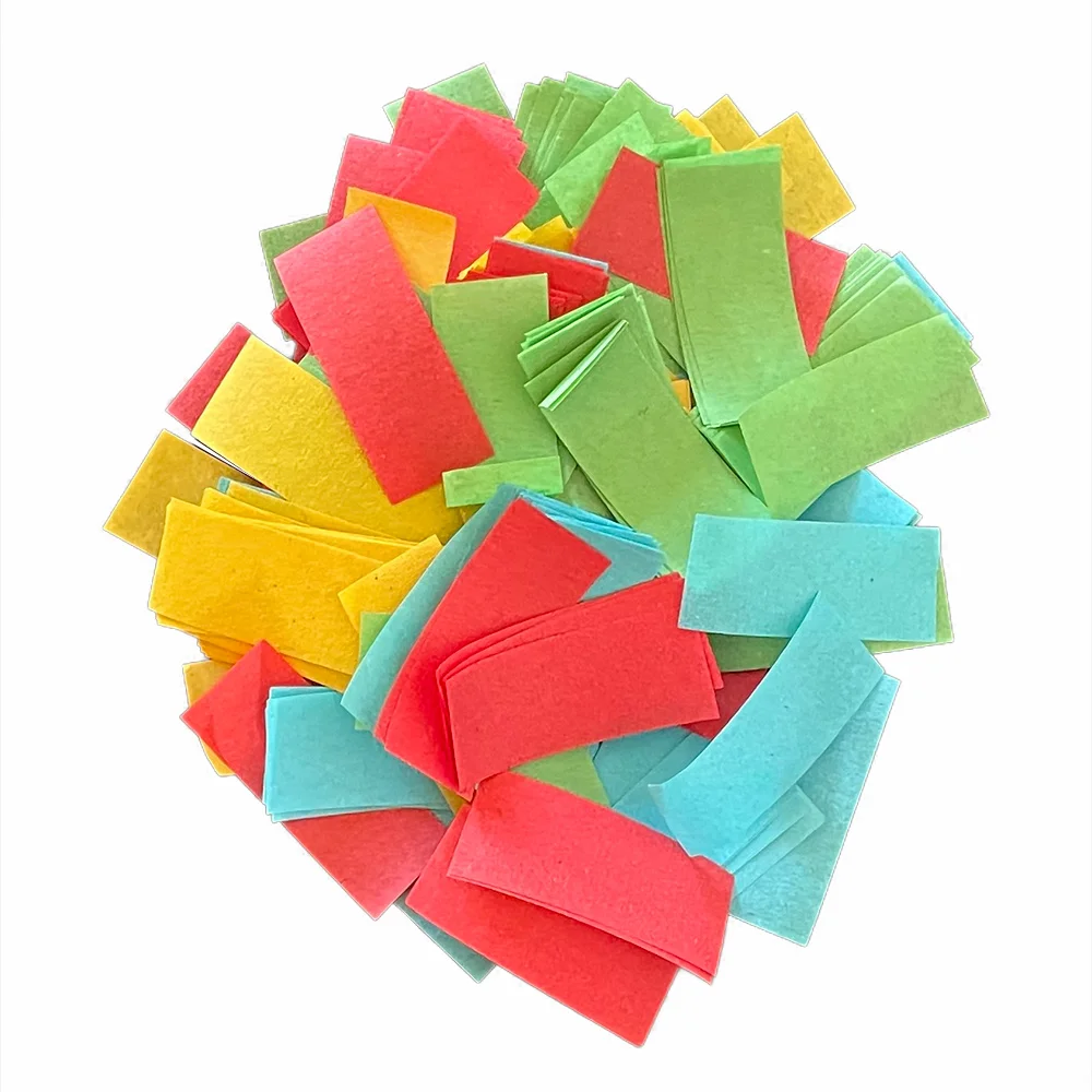 

60 Gram Paper Confetti Rectangles Biodegradable Wedding Birthday Baby Shower Party Tissue Confetti Multicolor Red Green Blue