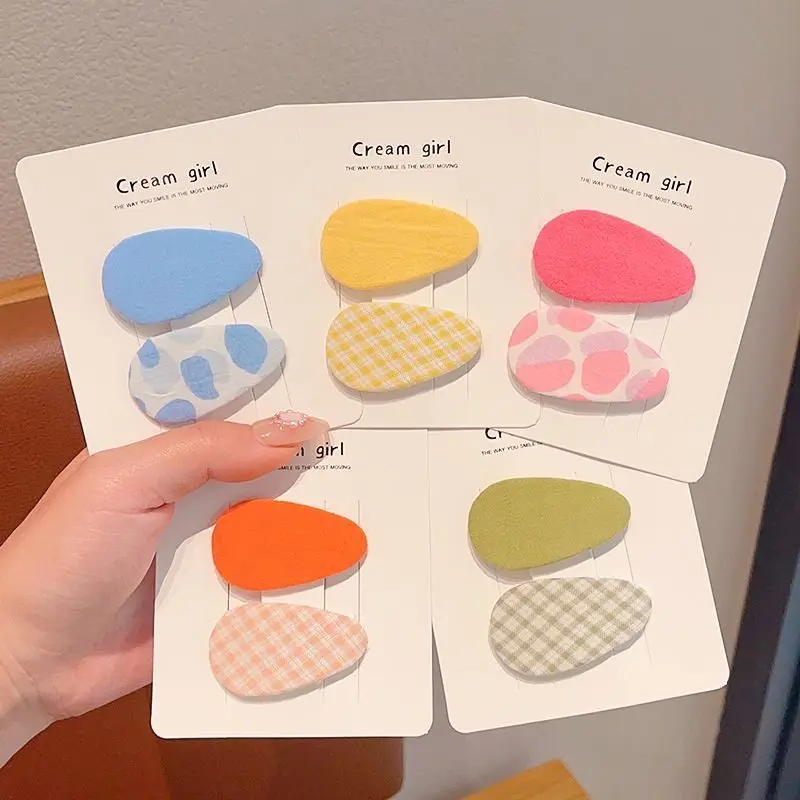 

2Pcs/set Baby Bangs Hair Clip Girl Cute BB Clips Kids Accessories Children Not Hurt Hair Clips Girl Hairpins Headwear