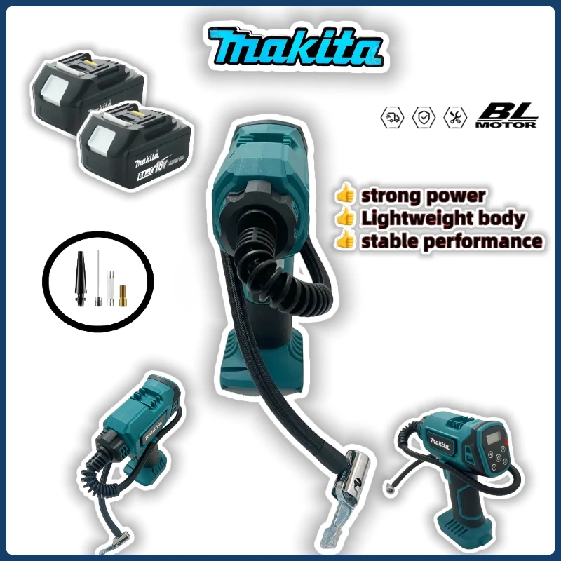 

Makita Cordless Portable Electric Air Pump 12V Rechargeable Handheld Air Compressor For Cars For Makita 18V Battery