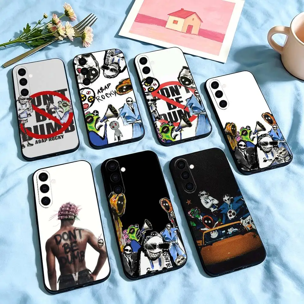 A-Asap Dont Be Dumb R-Rocky  Phone Case For Samsung Galaxy A73,A72,A71,A70,A53,A52,A51,Others Soft Black Cover