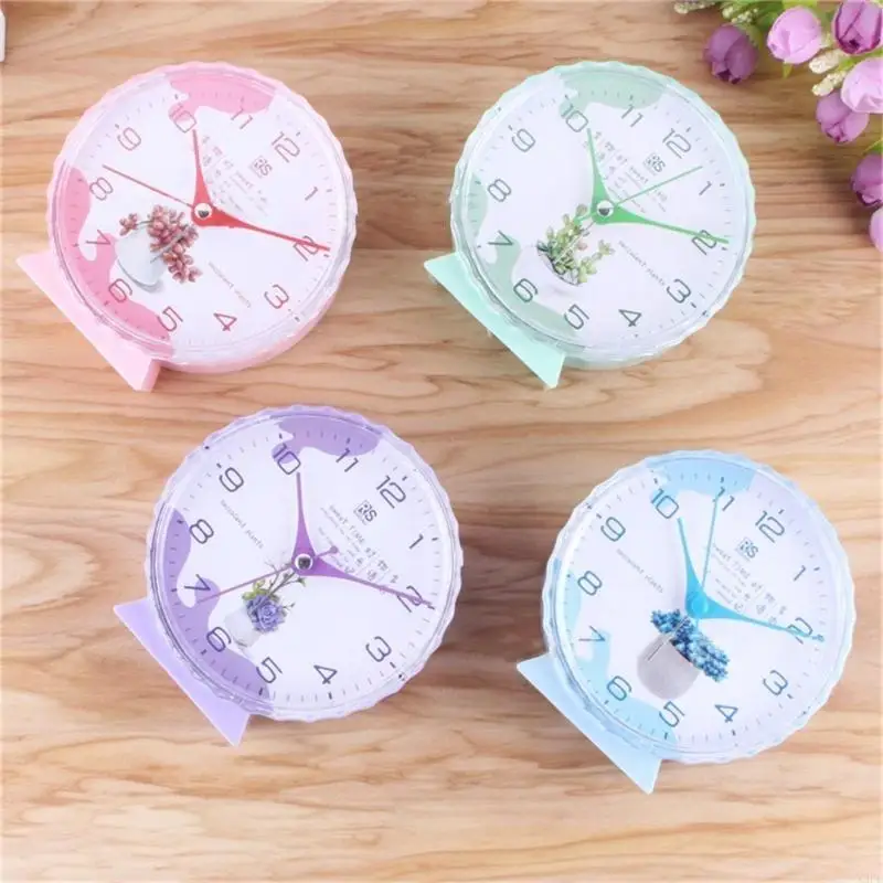 Alarm Clock Battery Operated Analog Desk Clock for Bedroom Travel Livingrooms X3UC