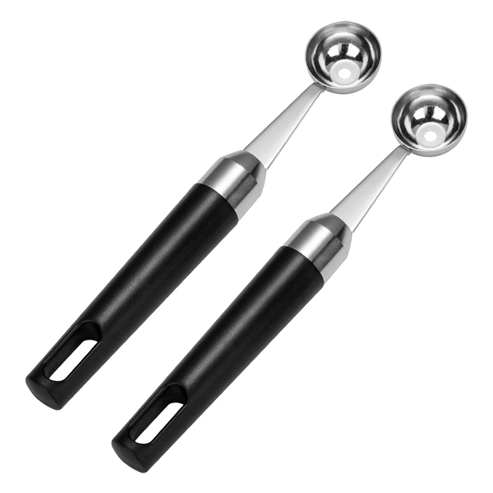 

2Pcs Ice Cream Scoop Digging Spoons Melon Baller Fruit Watermelon Stainless Steel ABS Ergonomic Handle desserts shop cafe bar