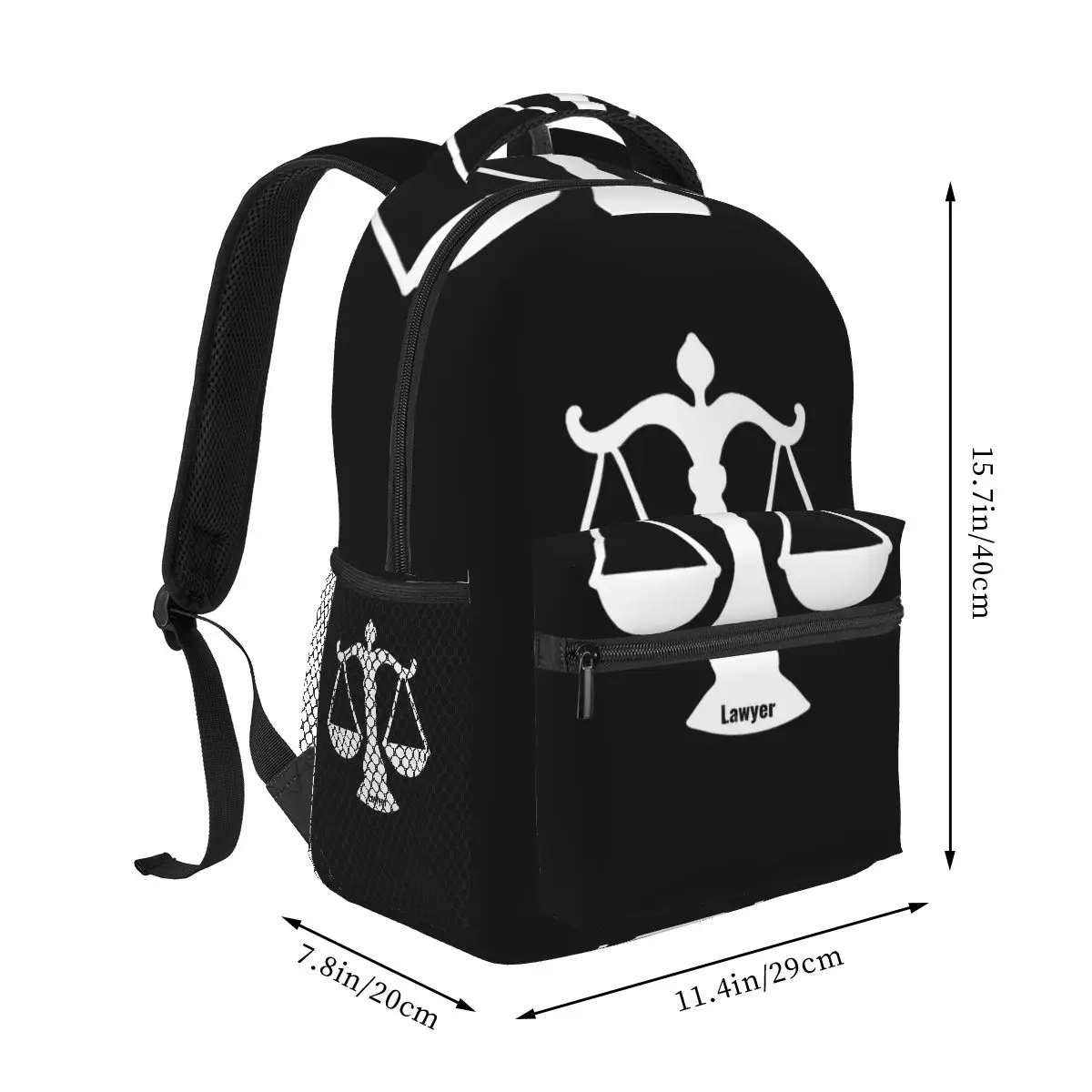 Gold Scales Of Justice Law Logo Lawyer Legal Party Backpacks Boys Girls Bookbag Students School Bags Kids Rucksack Shoulder Bag